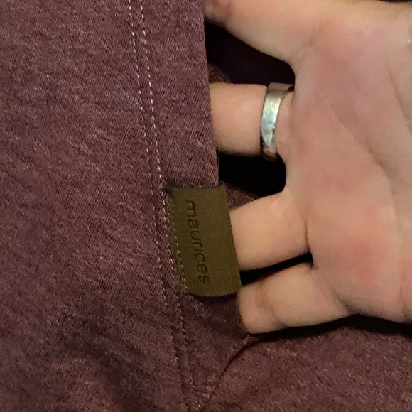 Maurices Women's Burgundy Hoodie - Picture 4 of 6